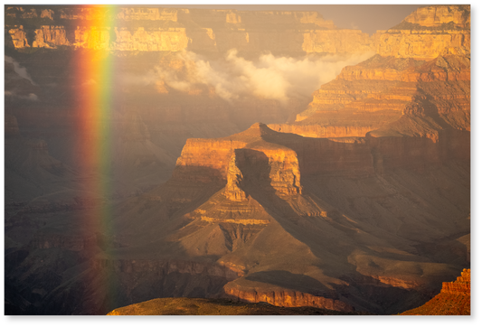 A rainbow after a summer monsoon storm in the Grand Canyon